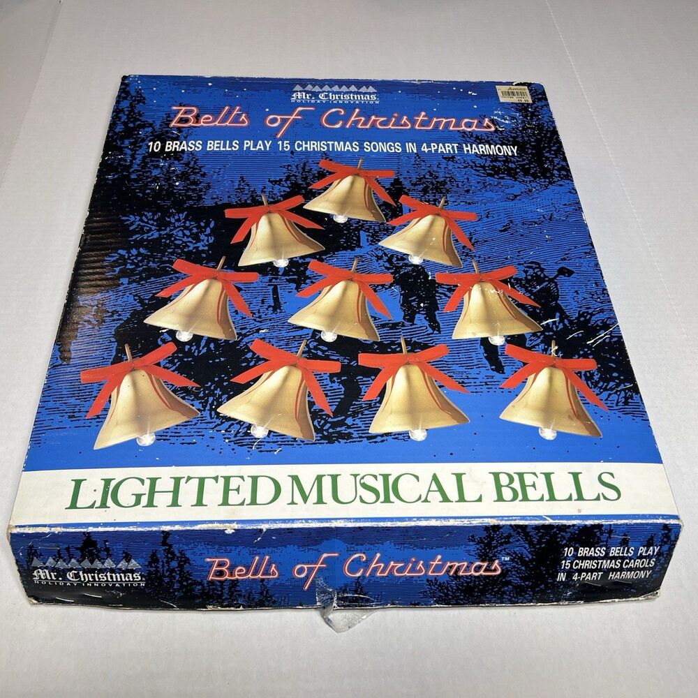 Mr. Christmas: Bells of Christmas, 10 Lighted Brass Bells, 15 Songs, Working